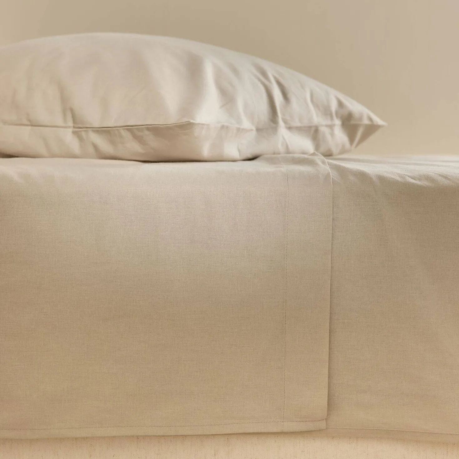 Drap plat coton lin Valentine