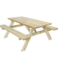 EKJU Table de pique-nique en Bois Elsa