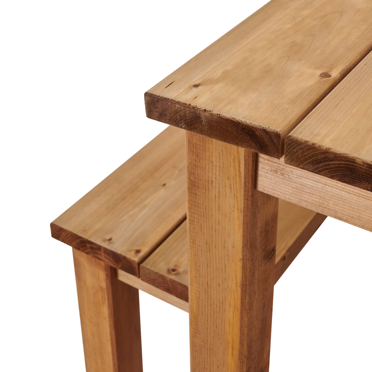 EKJU Table 200 x 78 cm avec Deux Bancs en Bois Eloise