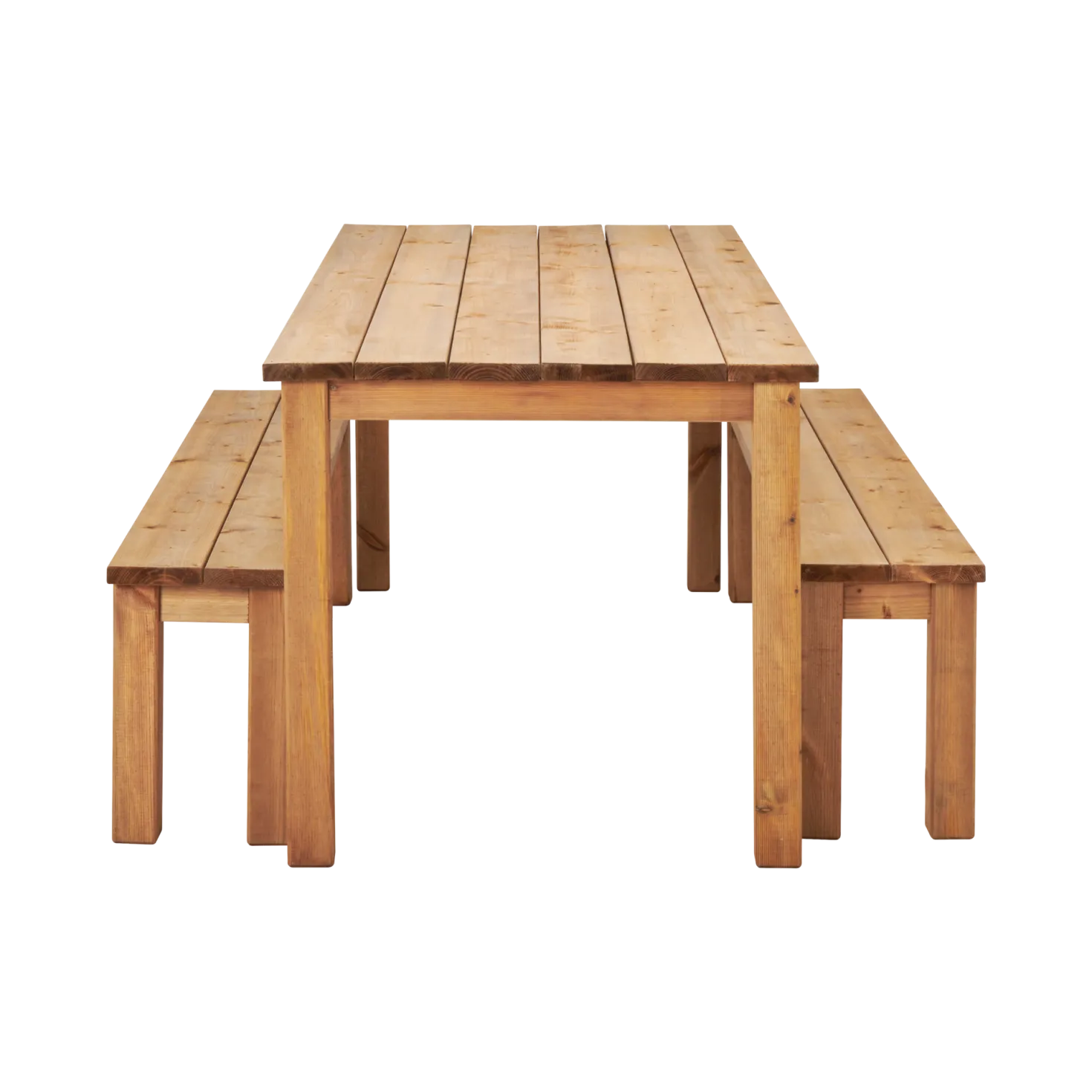 EKJU Table 200 x 78 cm avec Deux Bancs en Bois Eloise
