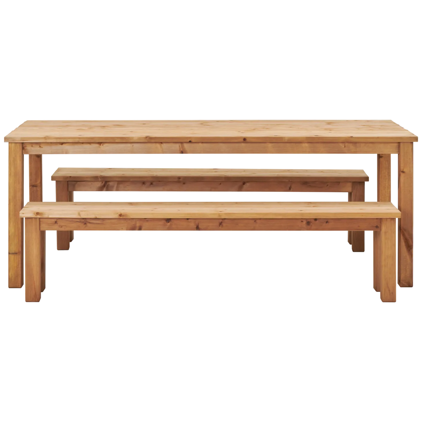 EKJU Table 200 x 78 cm avec Deux Bancs en Bois Eloise
