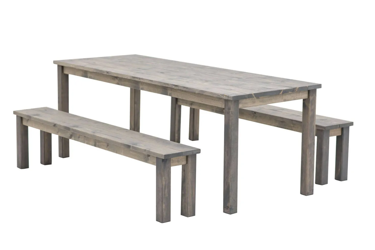 EKJU Table 178 x 78 cm avec Deux Bancs en Bois Eléonore