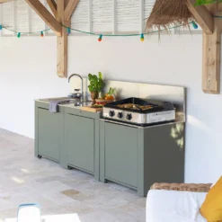 ENO Cuisine 3 modules avec évier, Classic Vert Sauge