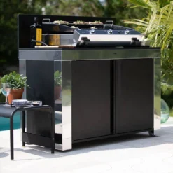 ENO Meuble de Cuisine pour Plancha 120 x 60 cm Félix en Inox