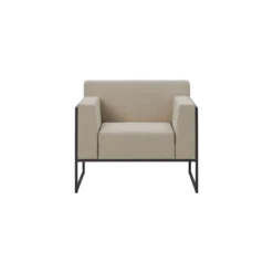 EREME Fauteuil Ruben en Acier et Tissu Recyclé