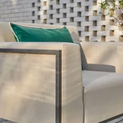 EREME Fauteuil Ruben en Acier et Tissu Recyclé