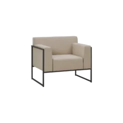 EREME Fauteuil Ruben en Acier et Tissu Recyclé