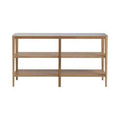 Etagère basse bois et verre Alice