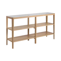 Etagère basse bois et verre Alice