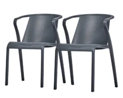 EZPELETA Lot de 2 Fauteuils Empilables Fado