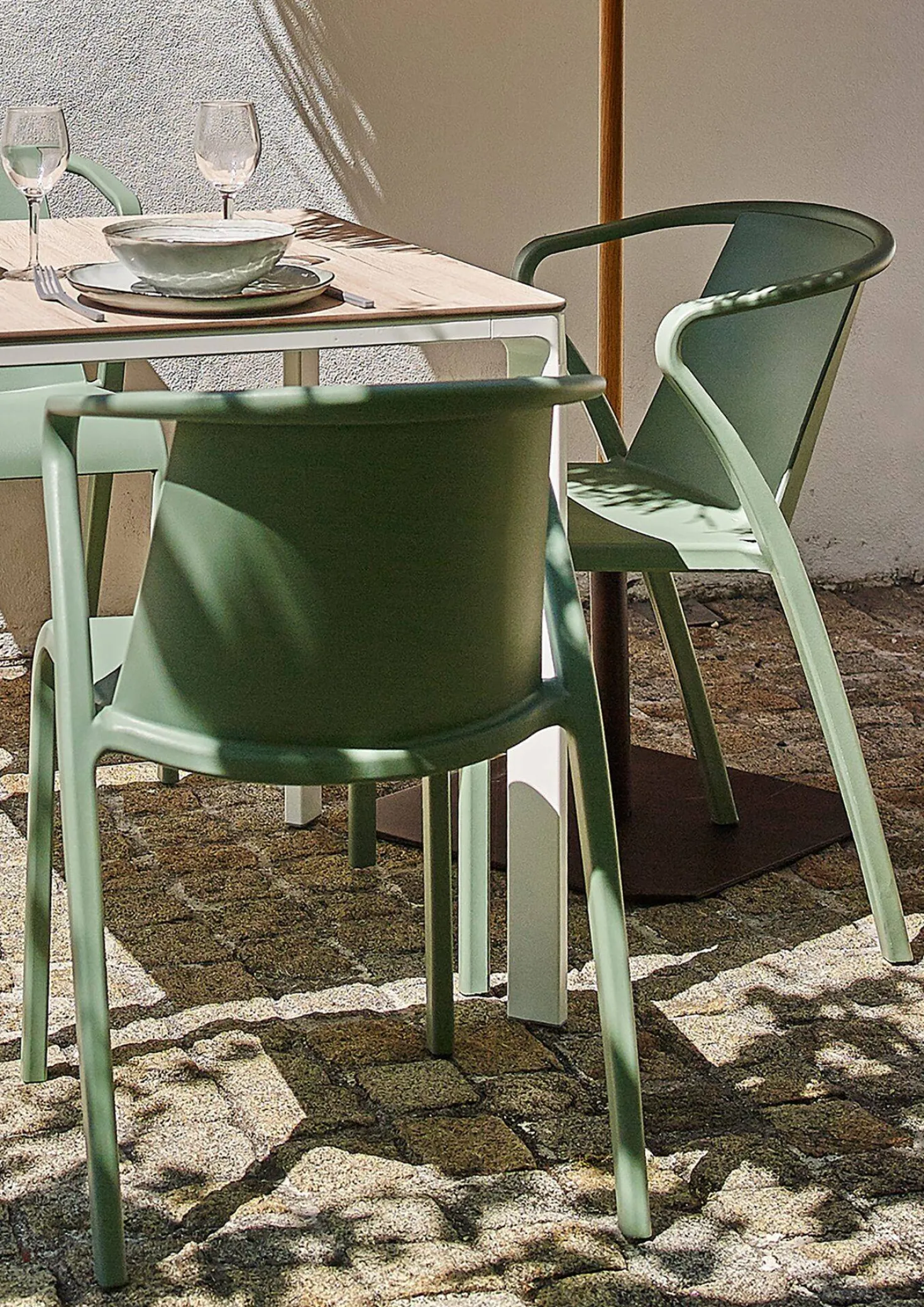 EZPELETA Lot de 2 Fauteuils Empilables Fado