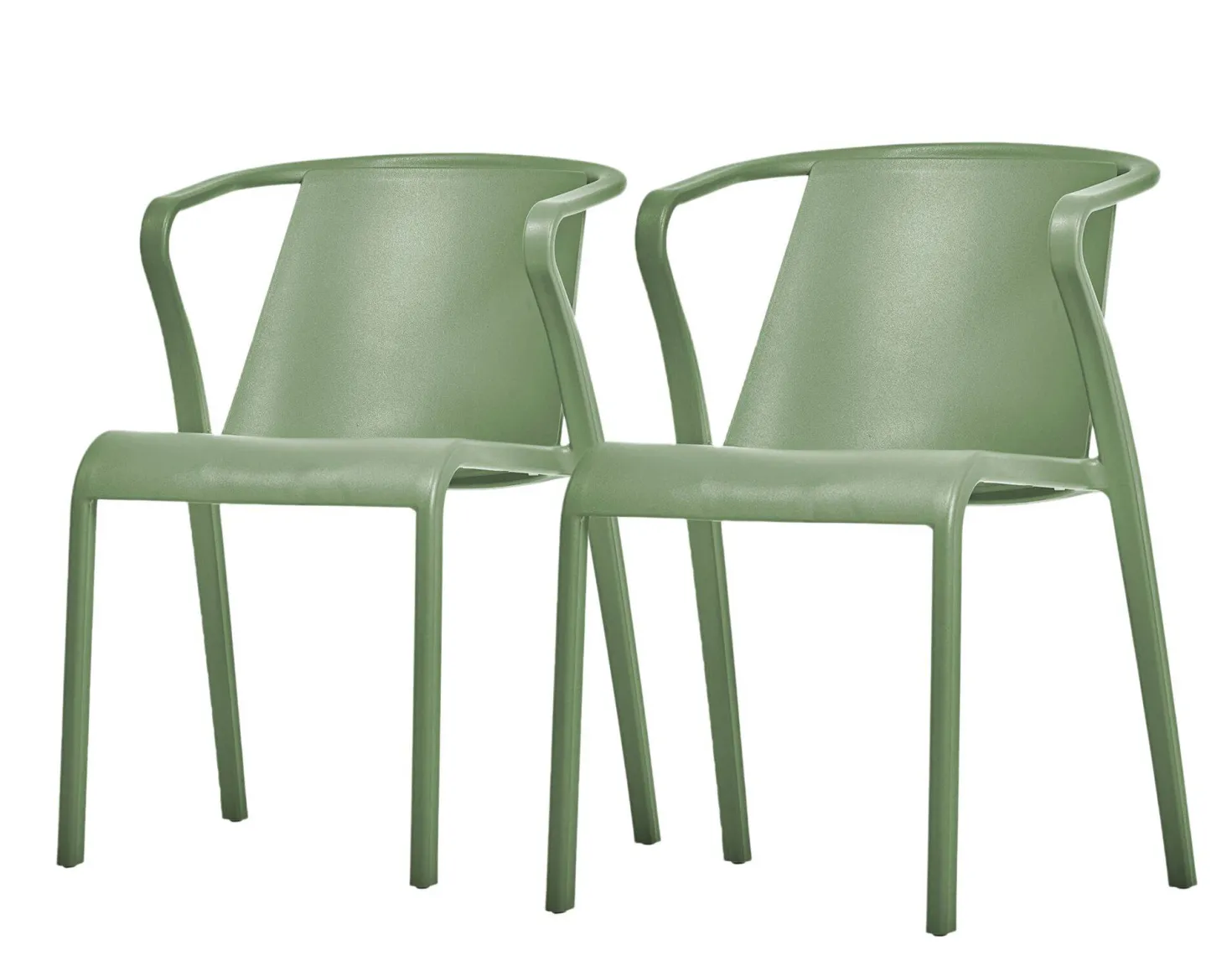 EZPELETA Lot de 2 Fauteuils Empilables Fado