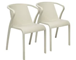 EZPELETA Lot de 2 Fauteuils Empilables Fado