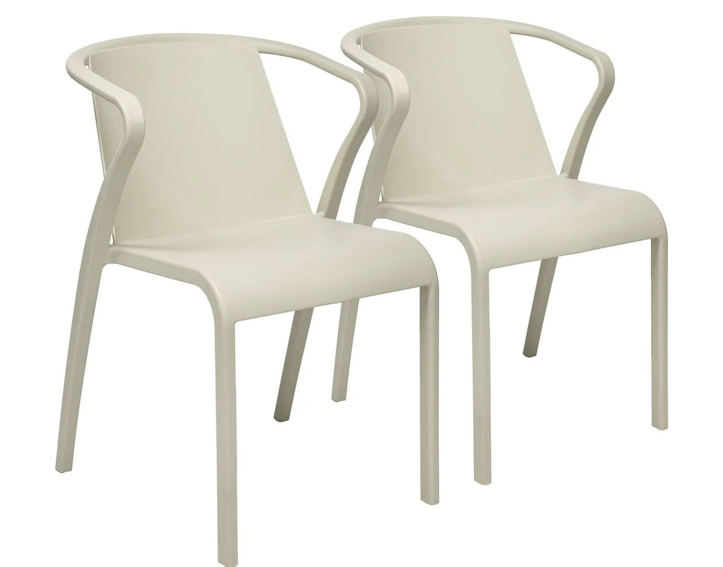 EZPELETA Lot de 2 Fauteuils Empilables Fado