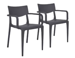 EZPELETA Lot de 2 Fauteuils Empilables Town