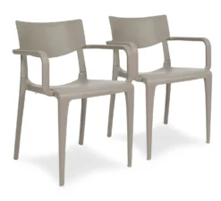 EZPELETA Lot de 2 Fauteuils Empilables Town