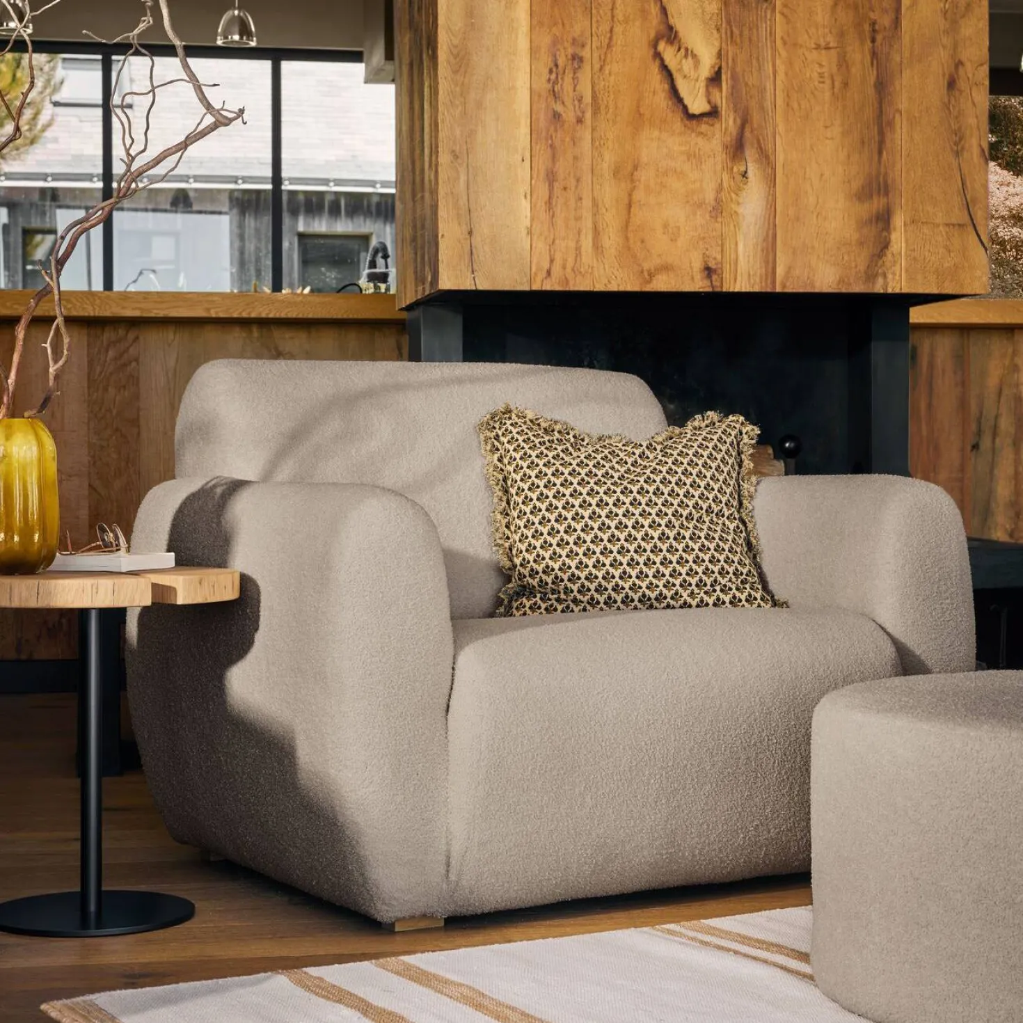 Fauteuil bouclette Ome