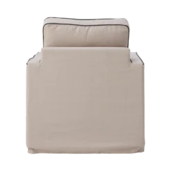 Fauteuil coton/lin déhoussable Margot