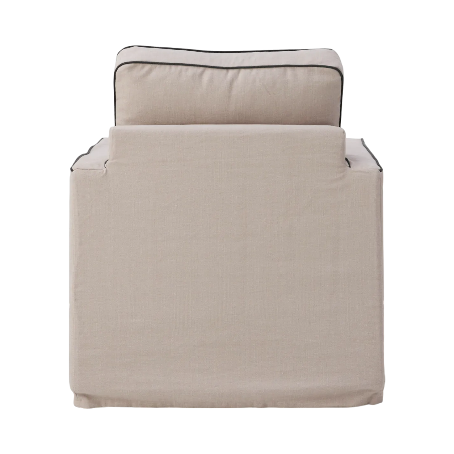 Fauteuil coton/lin déhoussable Margot