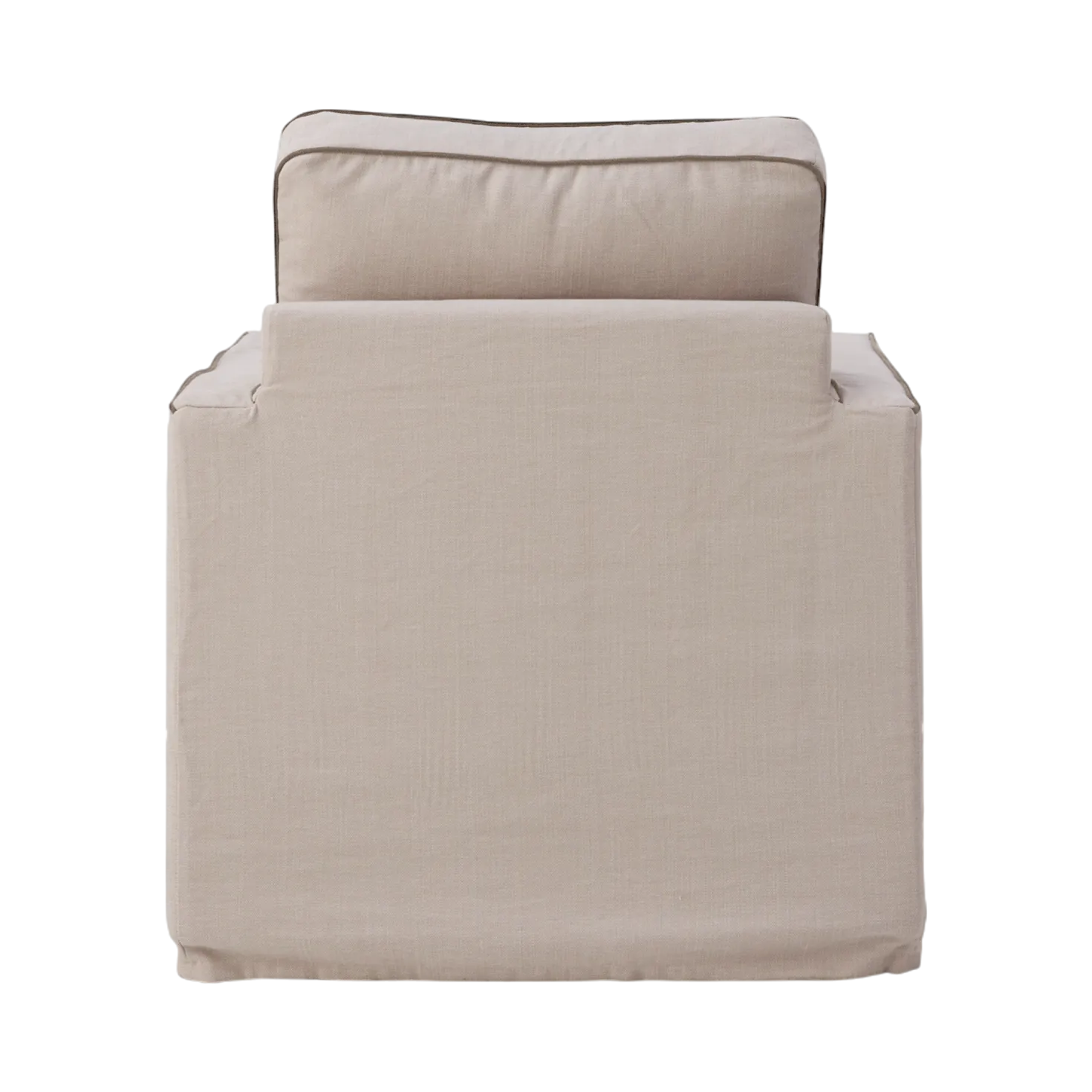 Fauteuil coton/lin déhoussable Margot