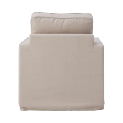 Fauteuil coton/lin déhoussable Margot
