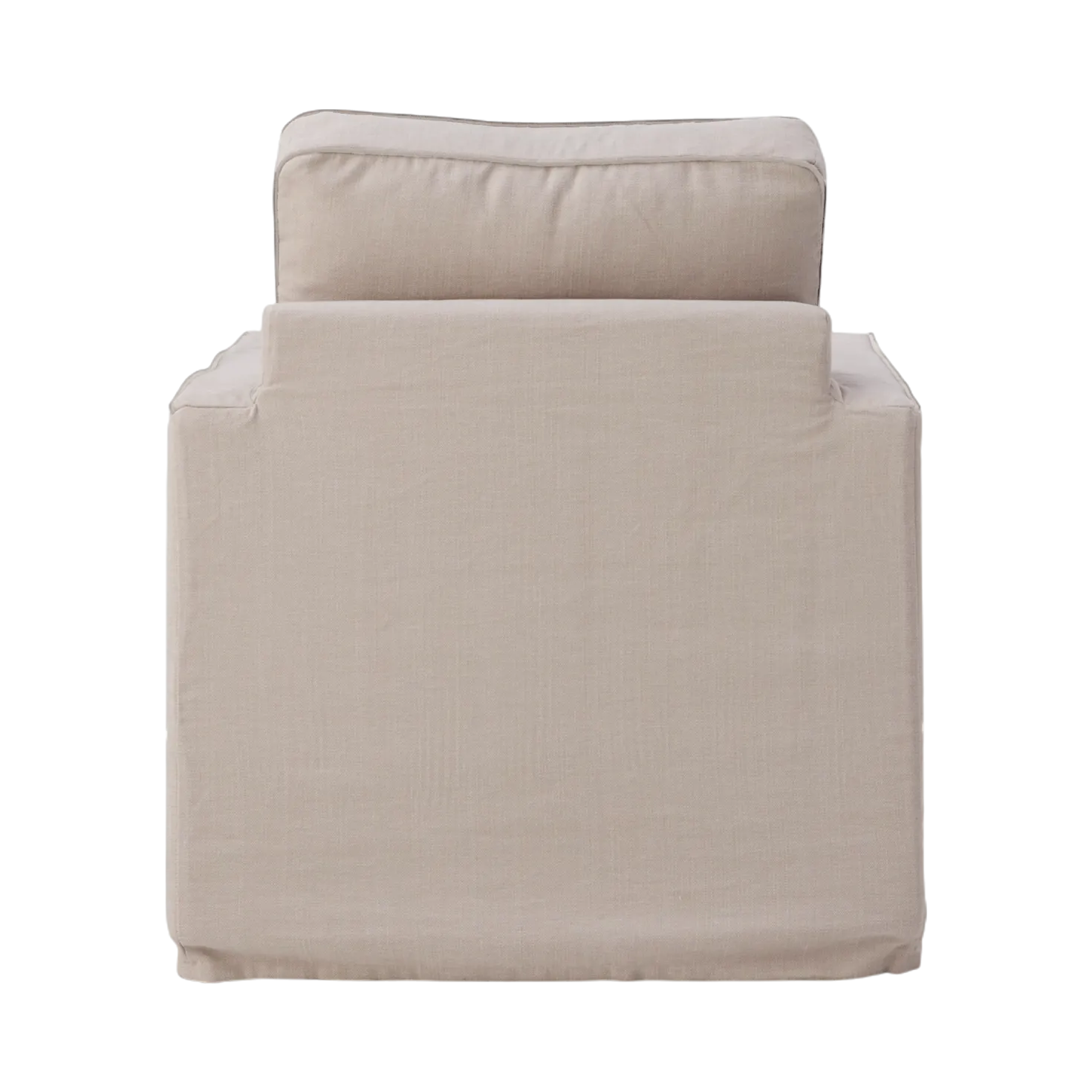 Fauteuil coton/lin déhoussable Margot