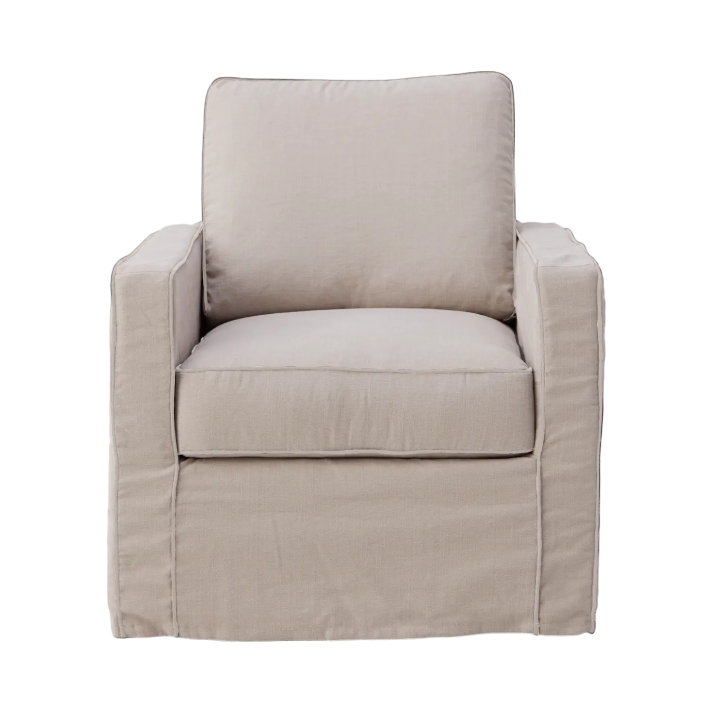 Fauteuil coton/lin déhoussable Margot