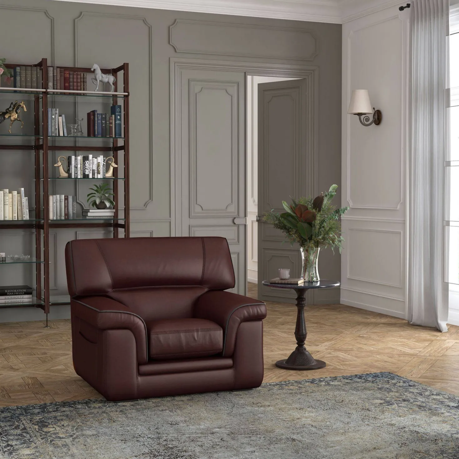 Fauteuil cuir Valentina