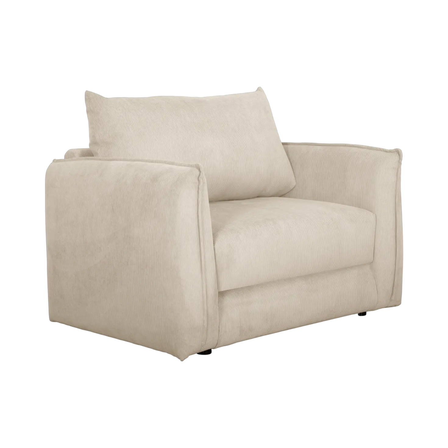 Fauteuil déplimousse velours côtelé Onyx