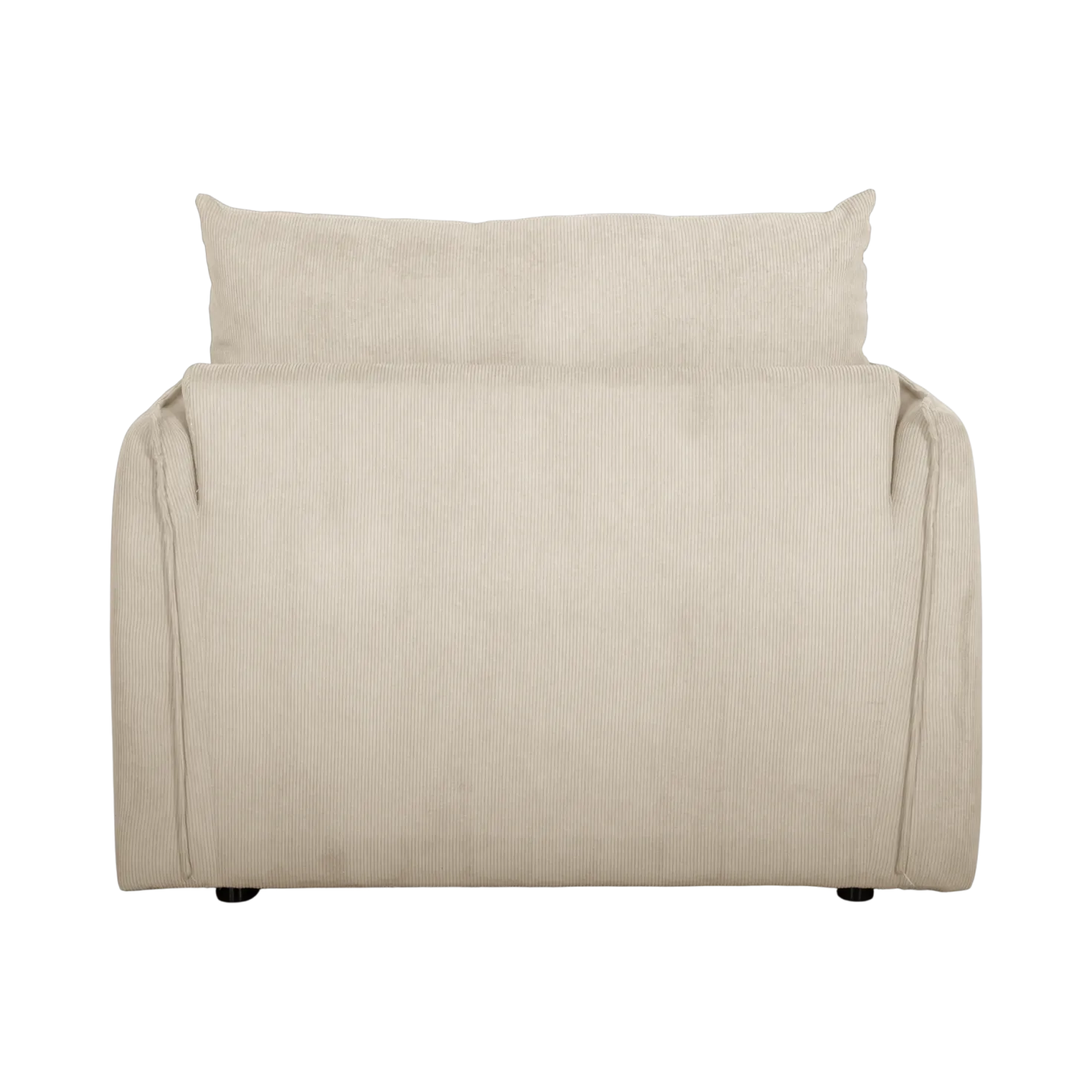 Fauteuil déplimousse velours côtelé Onyx
