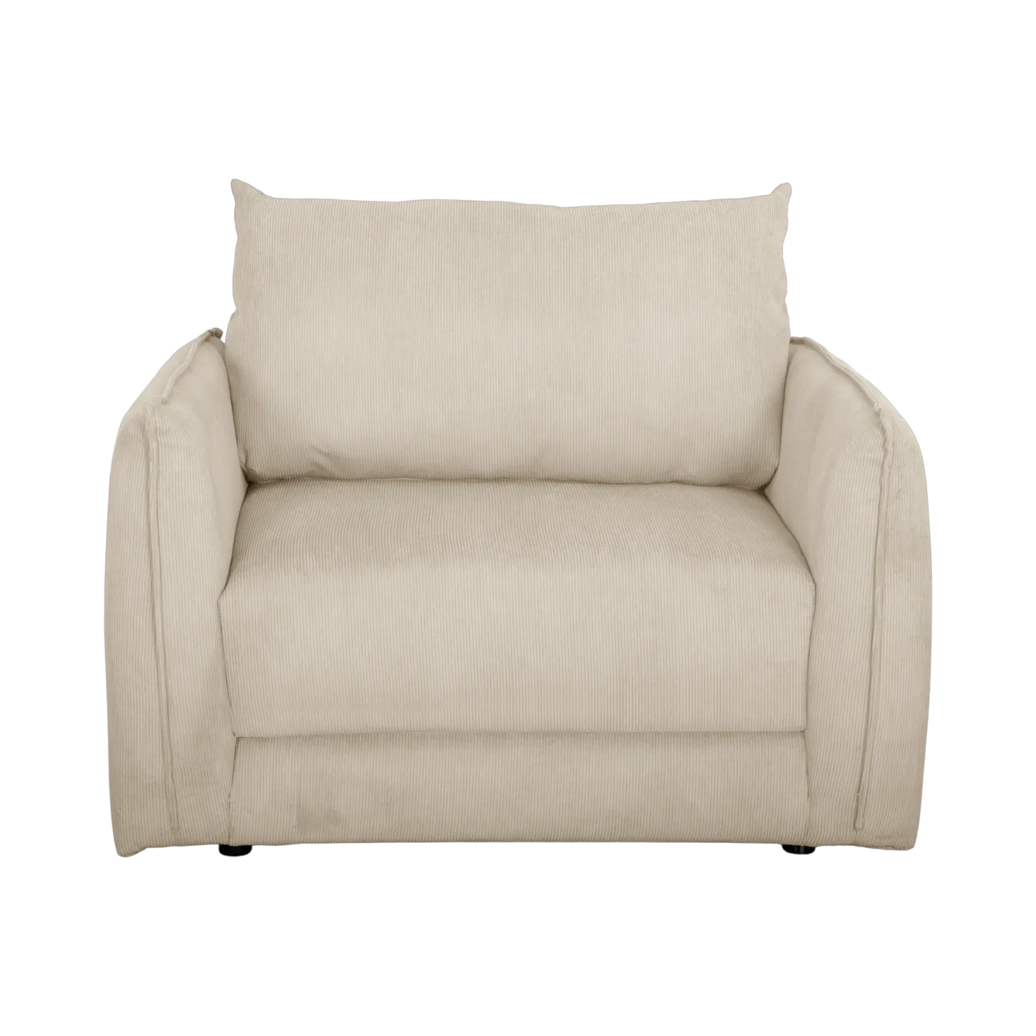 Fauteuil déplimousse velours côtelé Onyx
