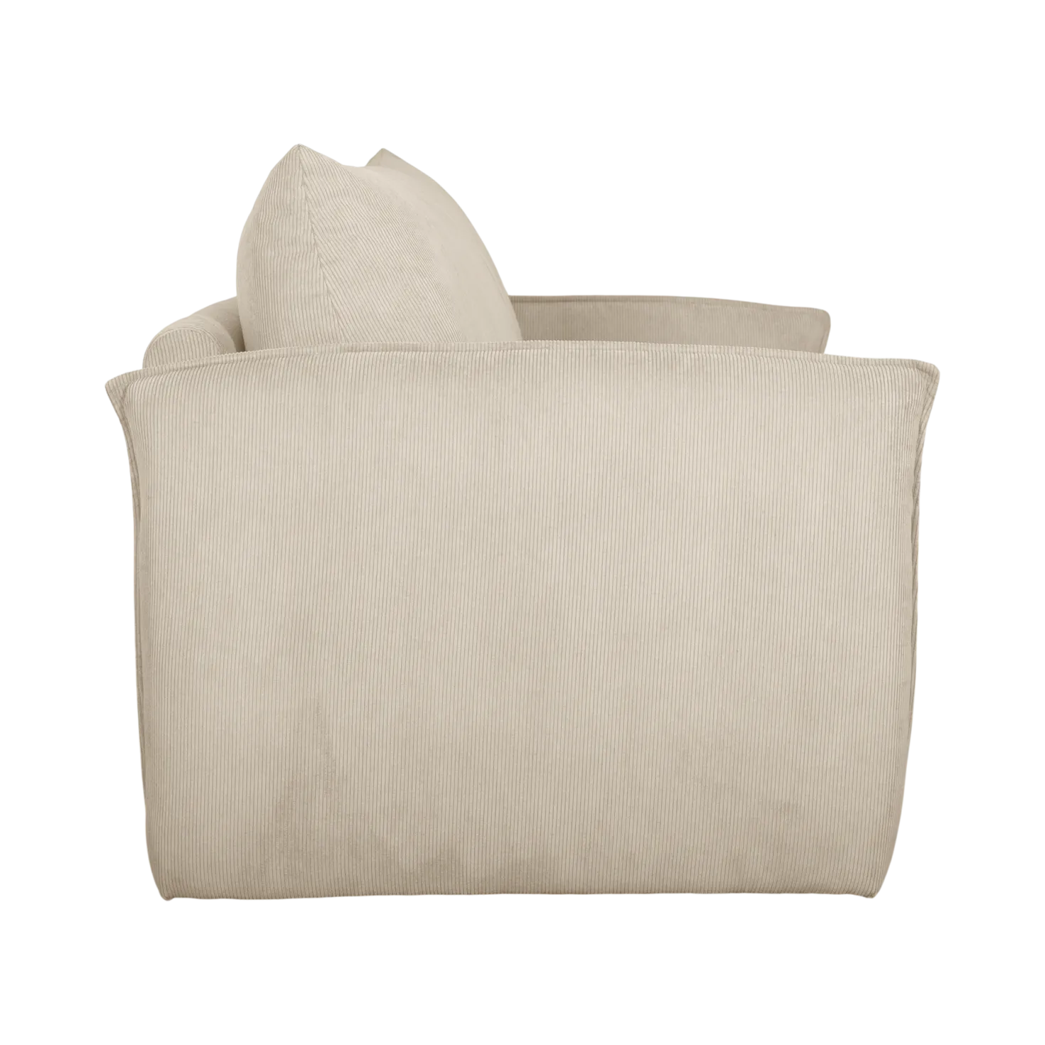Fauteuil déplimousse velours côtelé Onyx