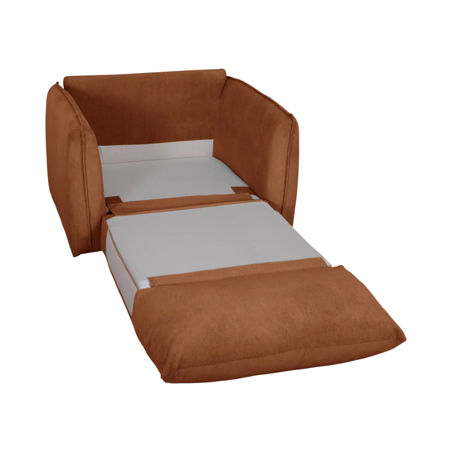 Fauteuil déplimousse velours côtelé Onyx