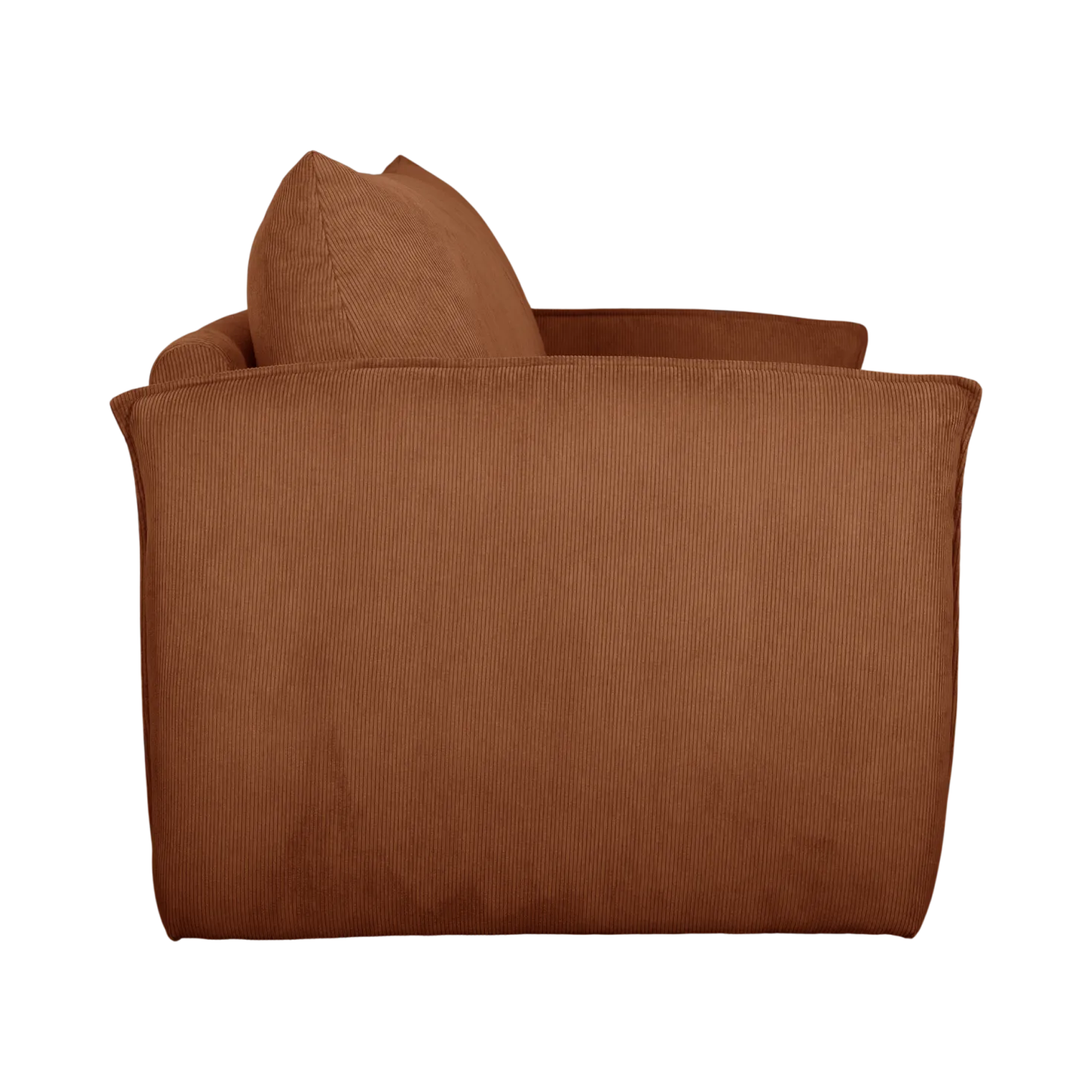 Fauteuil déplimousse velours côtelé Onyx