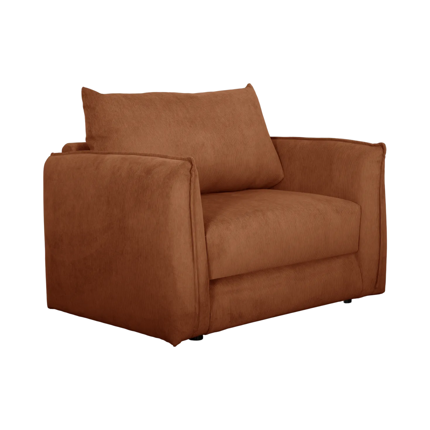 Fauteuil déplimousse velours côtelé Onyx