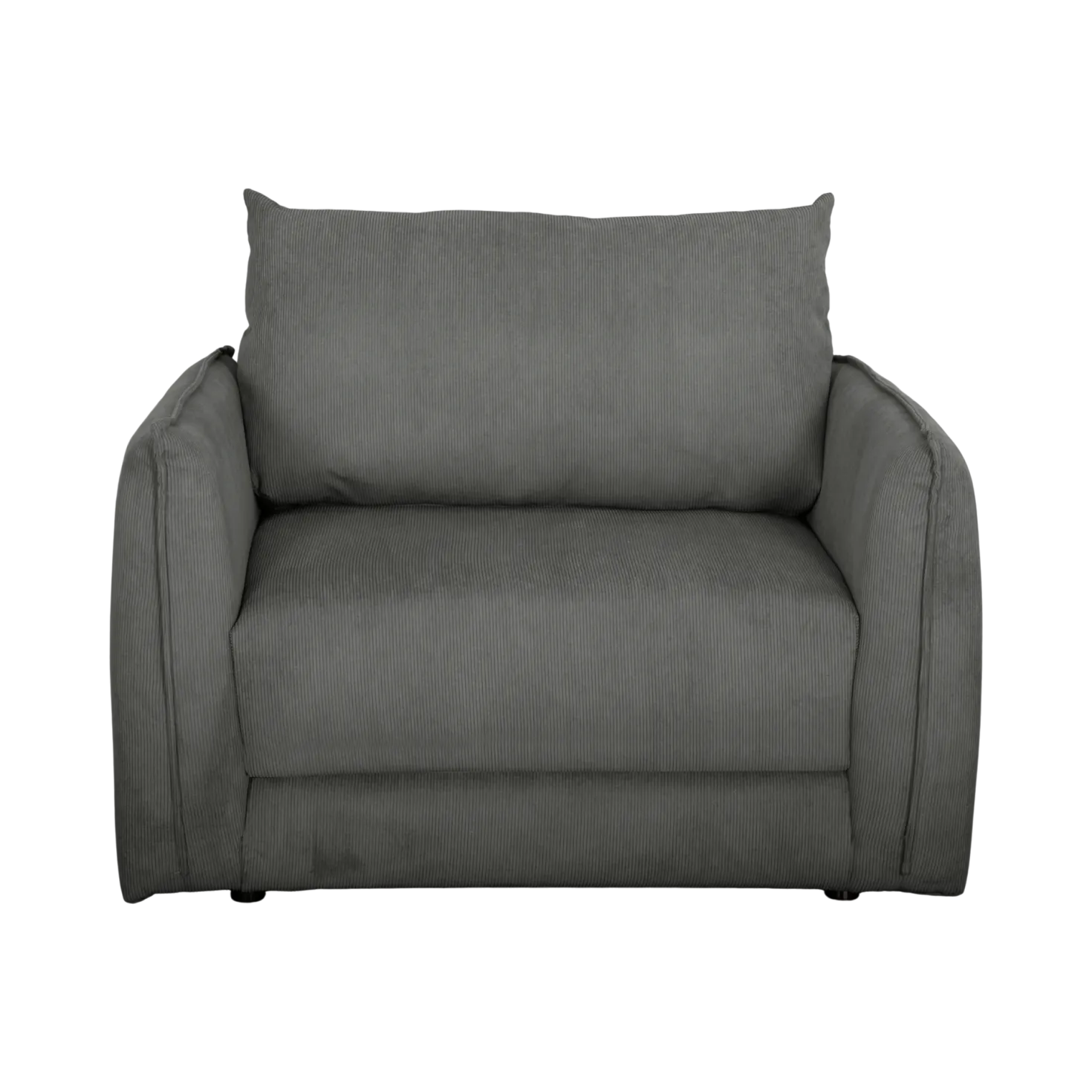 Fauteuil déplimousse velours côtelé Onyx