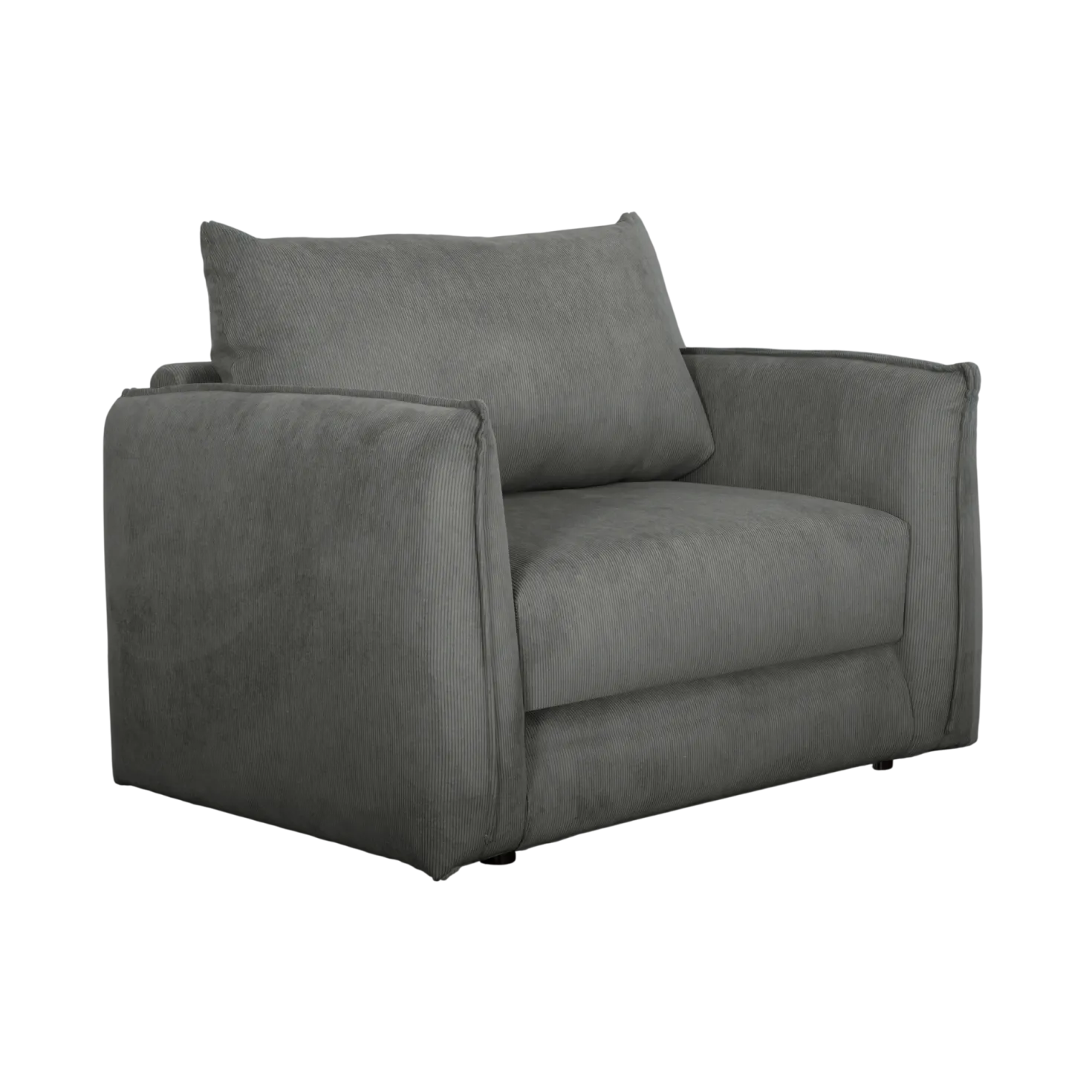Fauteuil déplimousse velours côtelé Onyx