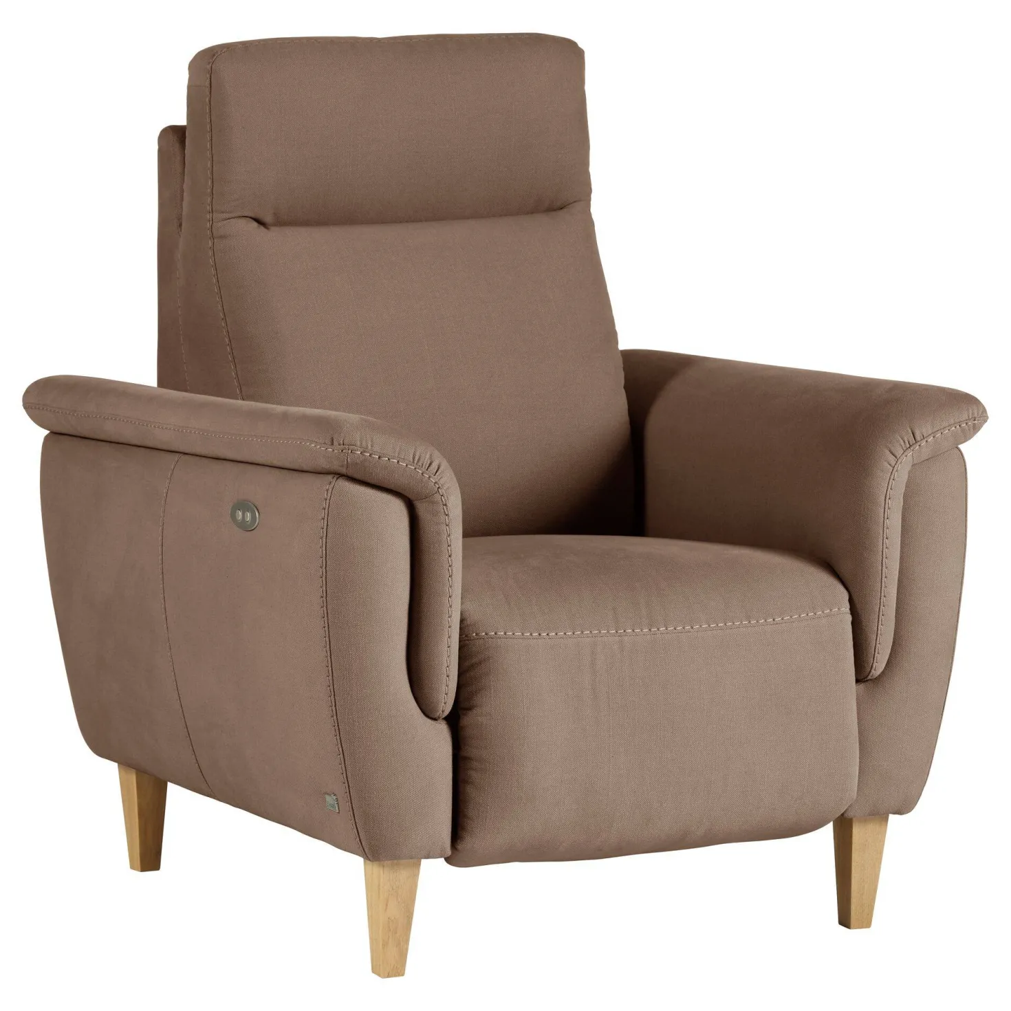 Fauteuil relax électrique coton lin Bergen