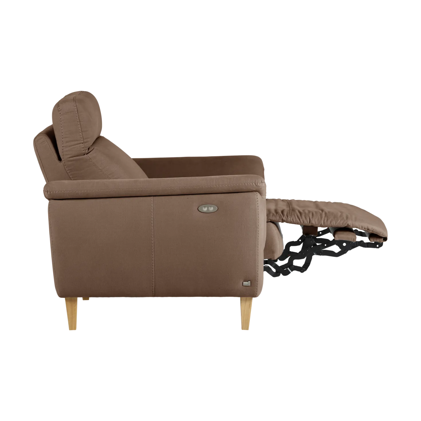 Fauteuil relax électrique coton lin Bergen