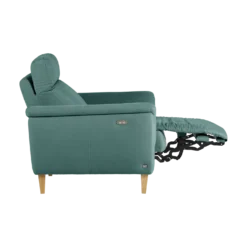 Fauteuil relax électrique coton lin Bergen
