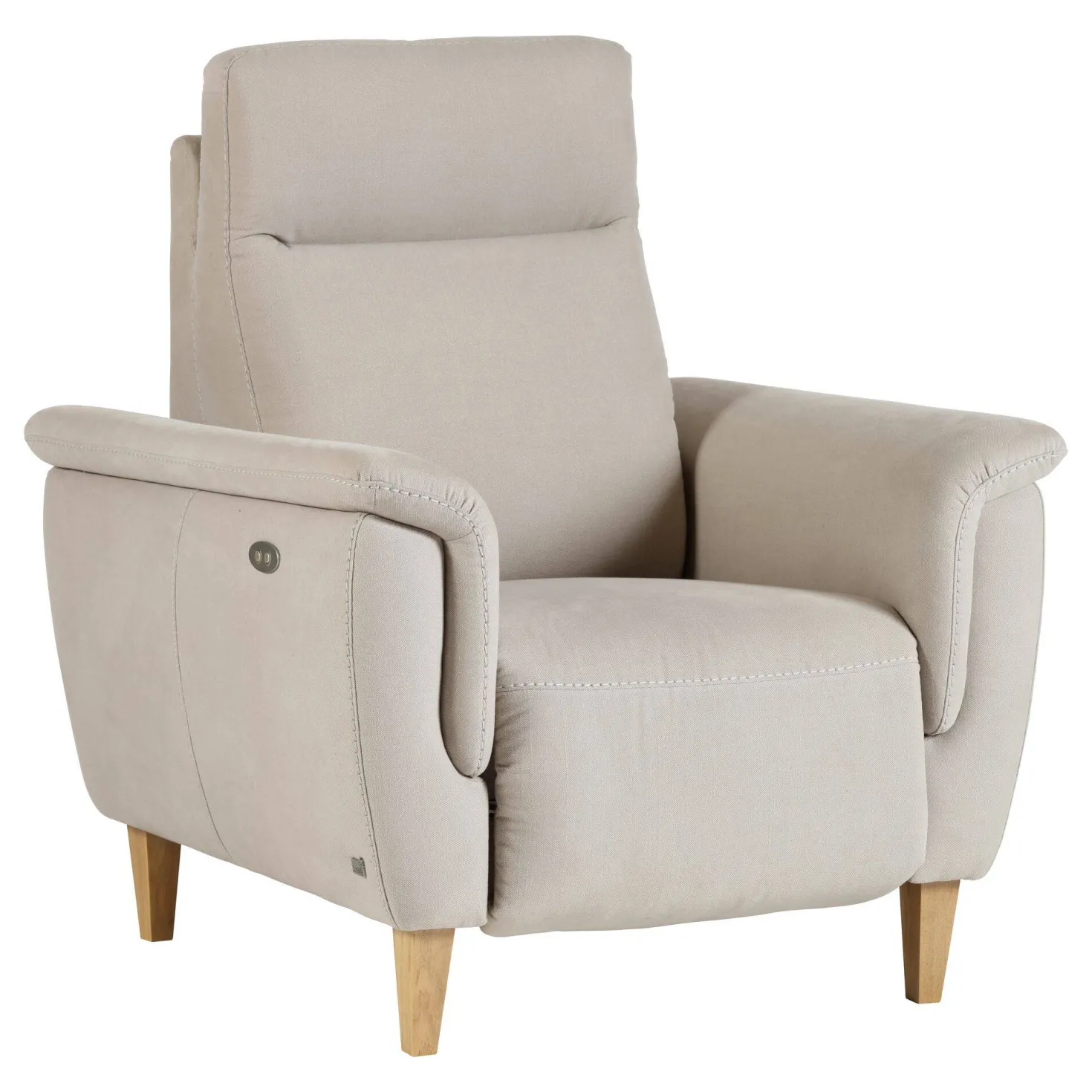 Fauteuil relax électrique coton lin Bergen