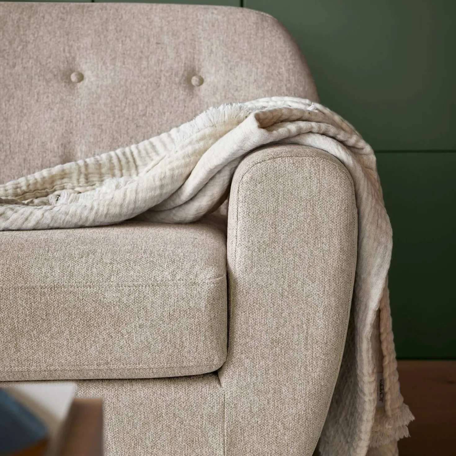 Fauteuil tissu chiné Agathe