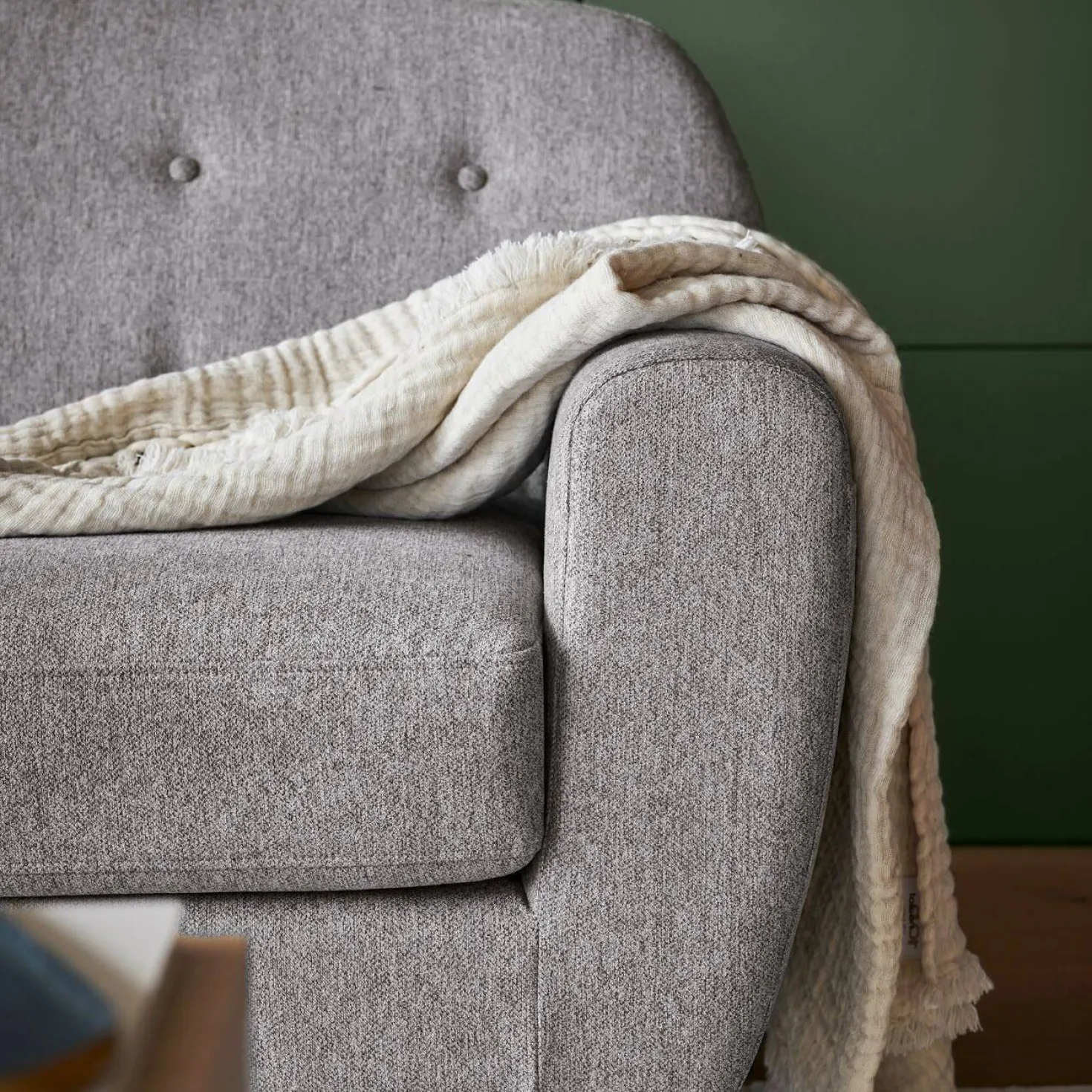 Fauteuil tissu chiné Agathe