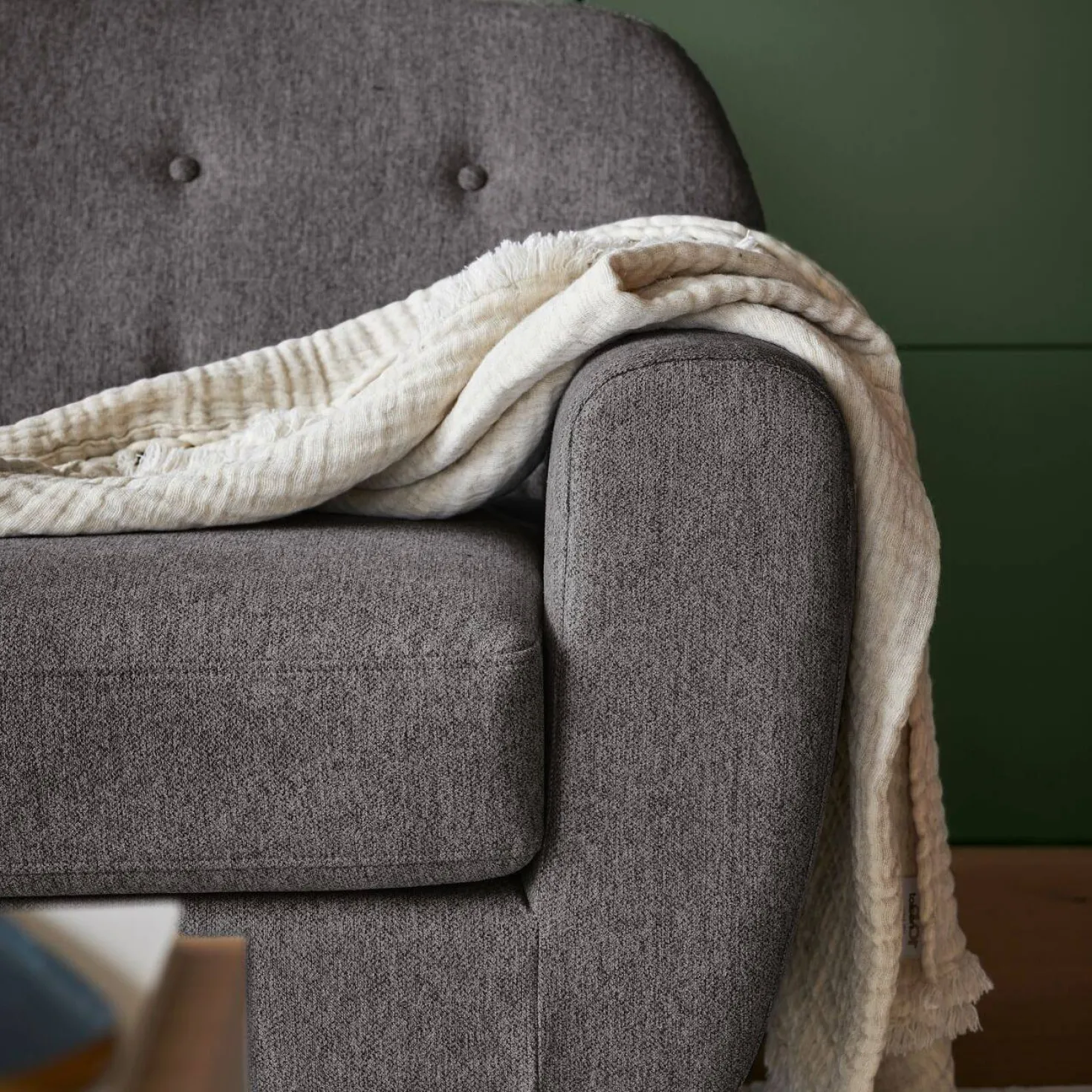 Fauteuil tissu chiné Agathe