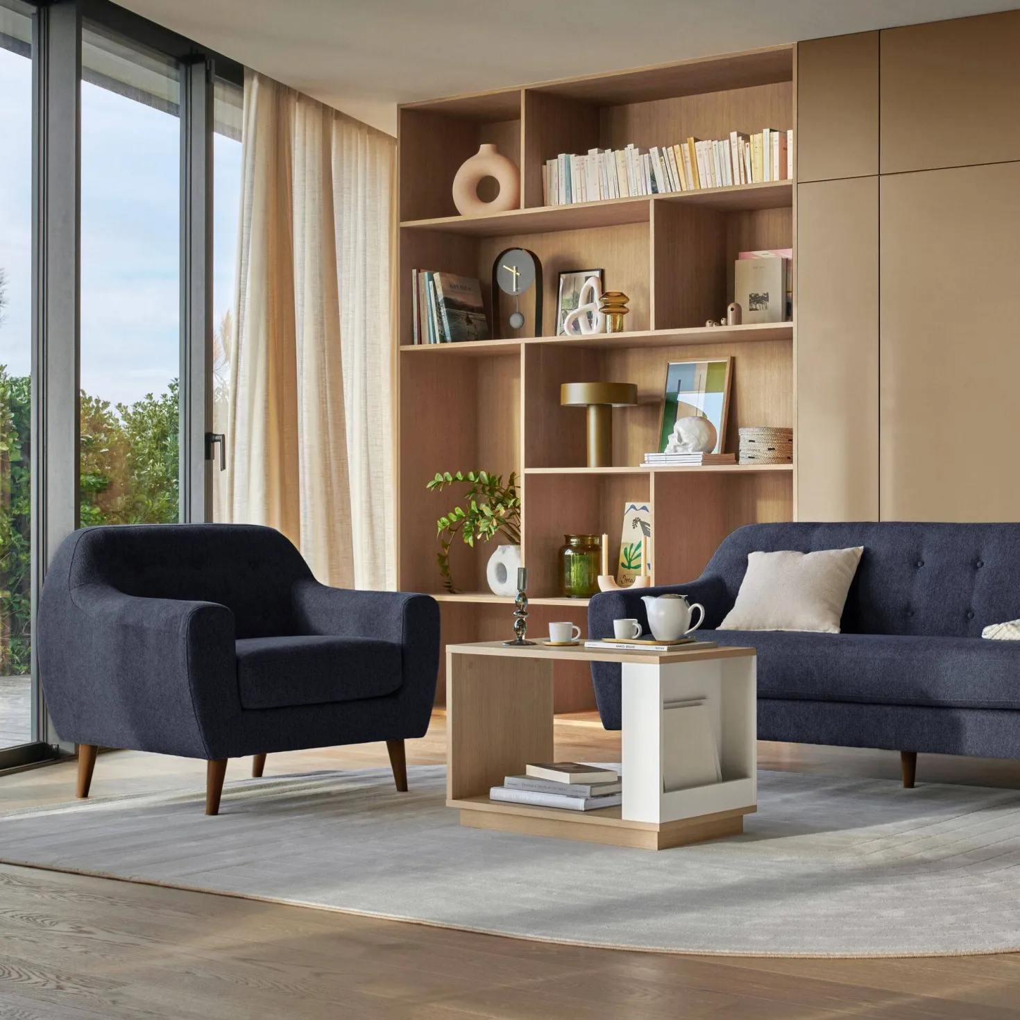 Fauteuil tissu chiné Agathe