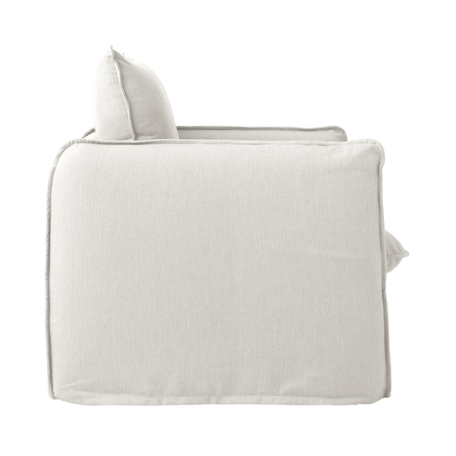 Fauteuil tissu effet lin Orphée