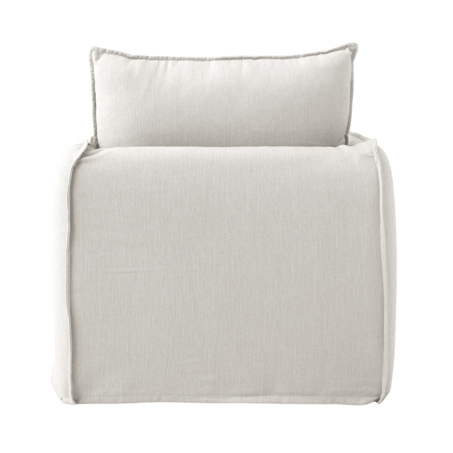 Fauteuil tissu effet lin Orphée