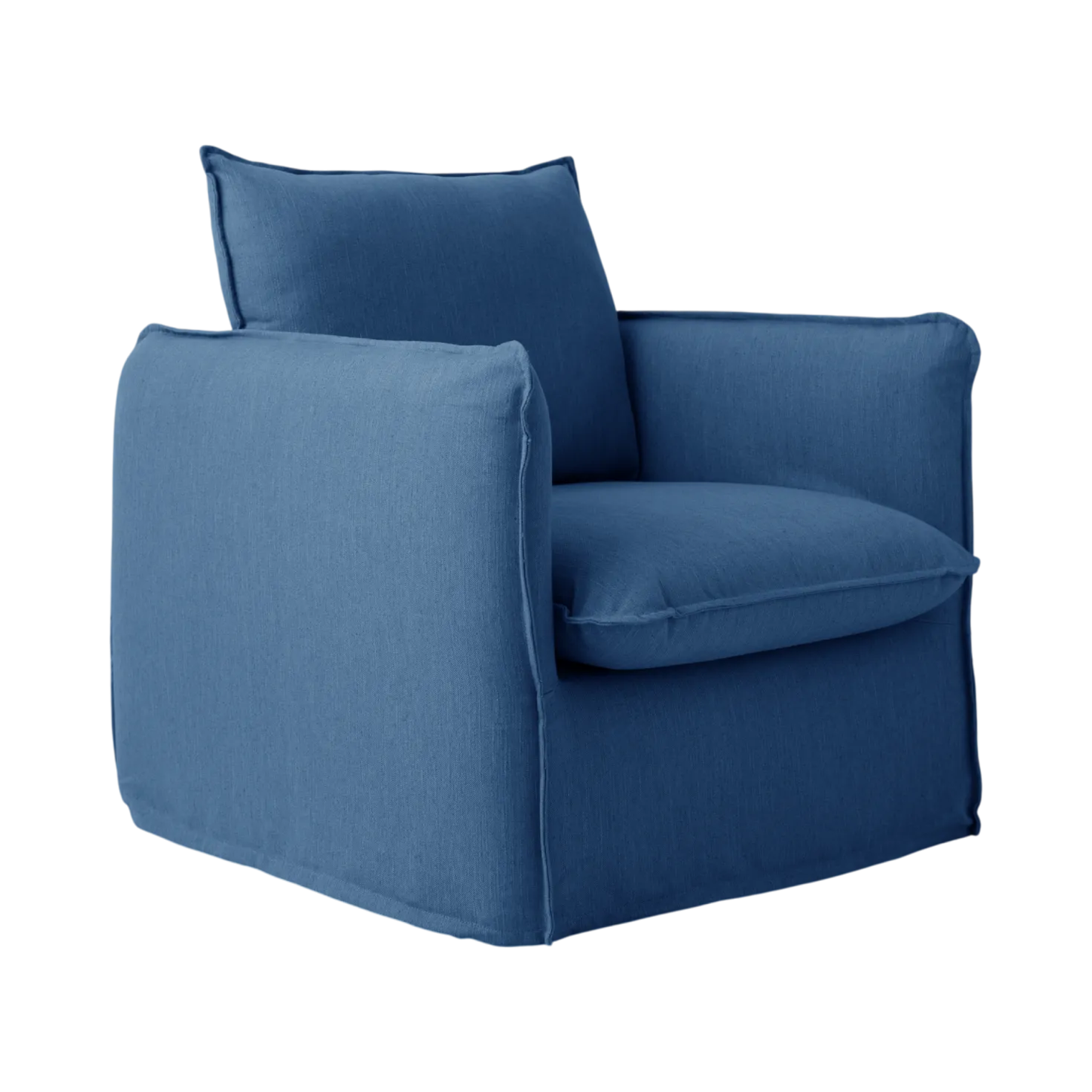Fauteuil tissu effet lin Orphée