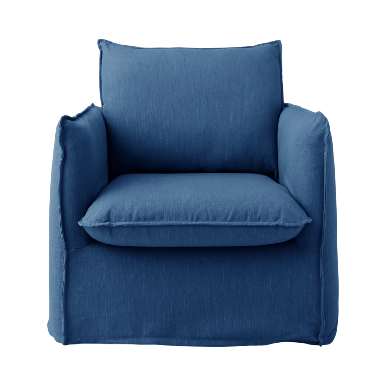 Fauteuil tissu effet lin Orphée
