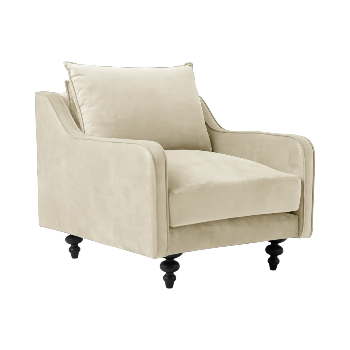 Fauteuil velours Orso